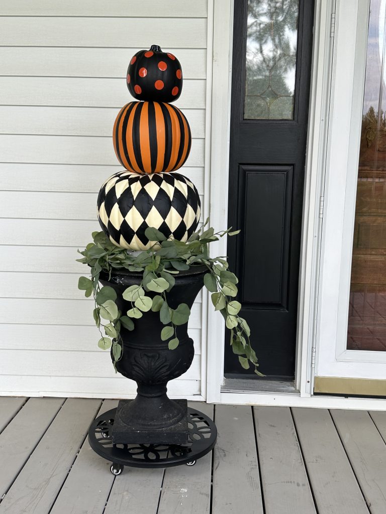 Fall Pumpkin Topiary Diy For 80 Less Than Wayfair Or Walmart Her
