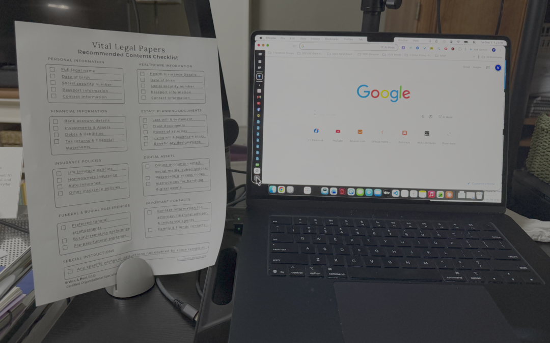 Vital Legal Papers Checklist - getting started