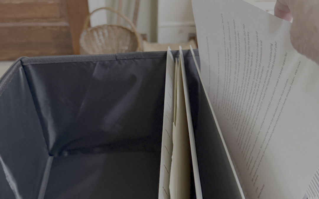 Writing the Letter of Instruction to heirs