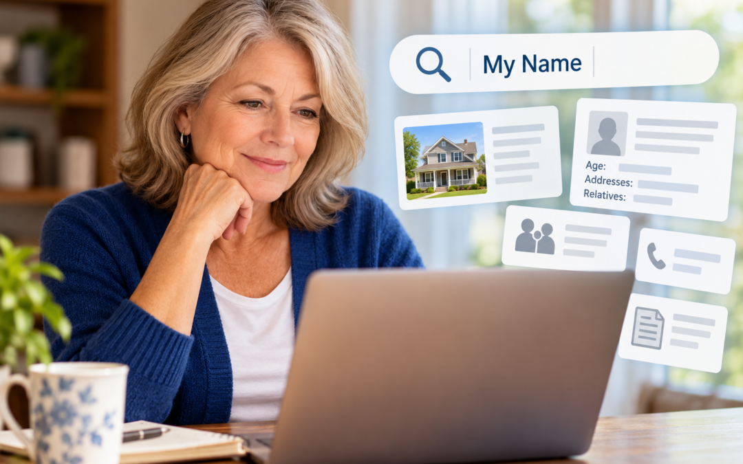 online search of name by woman